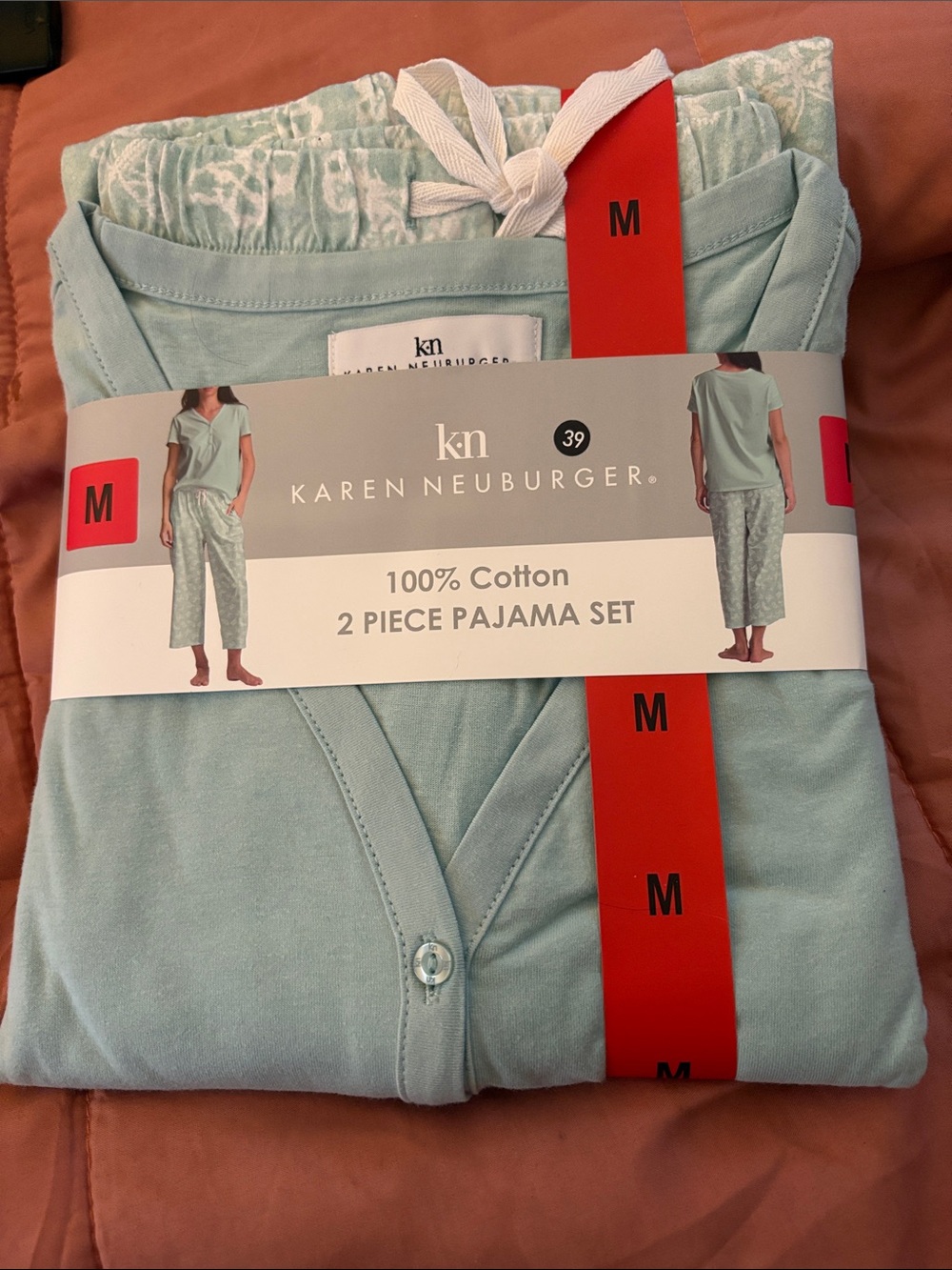 Karen Neuburger Kids Mint Green 2-Piece Cotton Pajama Set
